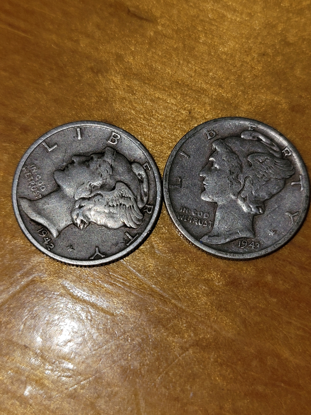 Pair Of Mercury Dimes